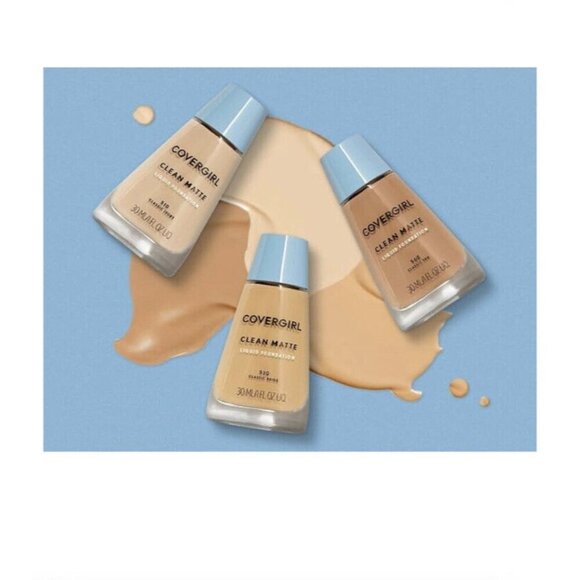 COVERGIRL Clean Matte Liquid Foundation  #570  DEEP GOLDEN Sealed - Picture 7 of 7